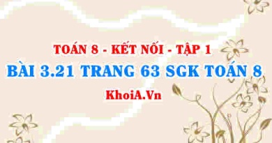 Bài 3.21 trang 63 SGK Toán 8 tập 1 Kết nối tri thức